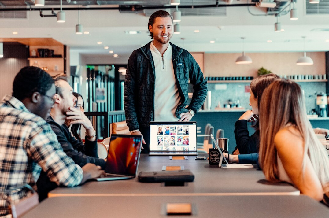 team collaboration in office